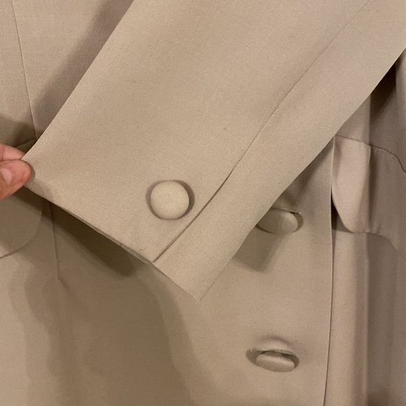 Talbots tan 100% wool coat dress adorable - Picture 4 of 9